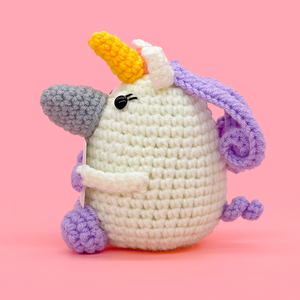 Crochet artificiel personnalisé licornes jouet tricoté Art déco Design pour la maison décoration de voiture pour anniversaire remise des diplômes Pâques Nouvel An - Product Image 3