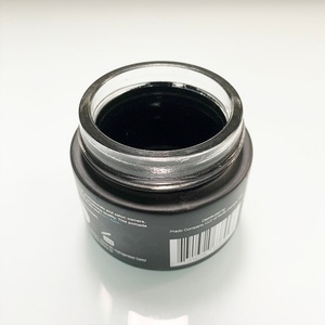 High End 20ml 30ml 50ml Wide Mouth Black Skin Care Cream Packaging Glass Jar with Golden <b>Cap</b> for Cosmetics - Product Image 2