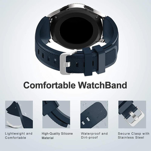 Bracelet de montre en silicone 20mm 22mm pour Samsung Galaxy Watch4 5 6 40/44mm 42/46mm 43/47mm Gear S3 pour huawei Watch Gt2 3 - Product Image 4
