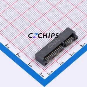 X1304WVS-52B-LPV01 PCI/PCIe Connector SMD Connector mPCI-E 52P 36P Horizontal Mount - Product Image 1