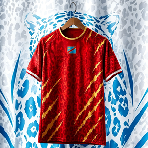 Maglia da Calcio 2026 DR Congo Squadra Nazionale <span class=keywords><strong>di</strong></span> Calcio Coppa d'Africa i Leopardi Edizione Giocatore Mbemba Desabre - Product Image 2