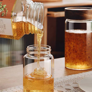 Bocaux de stockage étanches à l'air en Borosilicate, nouveau Design, récipients avec couvercle en bois à vis, plusieurs tailles, pot en verre de miel, 2023 - Product Image 3