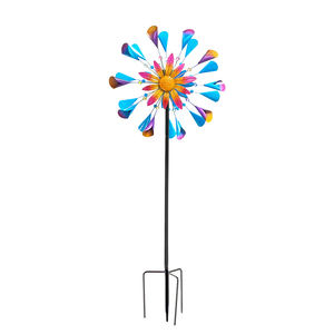 <span class=keywords><strong>Moulin</strong></span> à <span class=keywords><strong>vent</strong></span> <span class=keywords><strong>solaire</strong></span> rotatif double face, écologique, fait à la main, design moderne, support mural, ornement en métal, cour, <span class=keywords><strong>jardin</strong></span> - Product Image 6