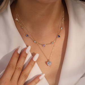 SMON08 RINNTIN Forever Love Coração Colares Pingente para Mulheres, 1-4 Carat Heartshape Moissanite Jóias Pingente de Prata Esterlina - Product Image 2