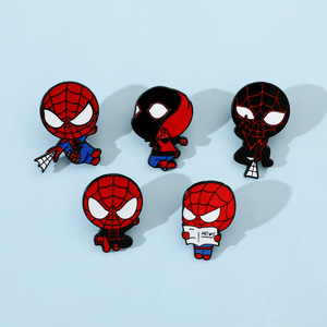 Épingles de personnage de <span class=keywords><strong>film</strong></span> <span class=keywords><strong>Spider</strong></span> <span class=keywords><strong>Man</strong></span> de dessin animé créatif, broche en alliage d'émail de super-héros, accessoires d'insigne en métal de mode - Product Image 1