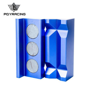 Poyracing Mordaza de Banco de Aluminio Azul -3 a -32 con Abrazadera para Líneas de Combustible y Función Magnética - Product Image 1