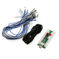 2 oyuncu USB kurulu oyun Joystick denetleyici Ps3 Pc ahududu Pi için Android çip sıfır gecikme kodlayıcı Sanwa atari makinesi DIY