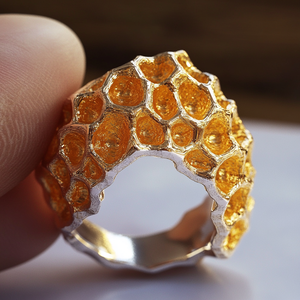 مجوهرات من الفضة الإسترلينية 925 والفولاذ المقاوم للصدأ |   تصميم فني مصنوع يدويًا بتقنية CNC، ذو ملمس مميز، بتصميم بوهيمي عتيق، مضاد للحساسية. - Product Image 4