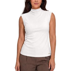 Zengjo Custom Womens Mock Neck Sleeveless <b>Top</b> Fitted Ribbed <b>Knit</b> High Neck <b>Tank</b> <b>Top</b> Viscose/Cotton Dressy Work Layering Shirt - Product Image 1