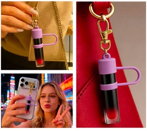 Portabálsamo labial portátil con brillo, llavero para bálsamo labial, protector de brillo labial, llavero para <span class=keywords><strong>Laneige</strong></span> Glossier - Product Image 2