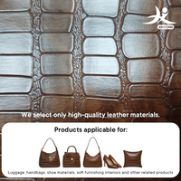 Cuir PU écologique à motif crocodile, tricoté à diffusion fine, grand format, pour sacs fourre-tout et revêtements de chaussures, vente directe