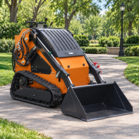Mini Crawler Loader Compact Skid Steer dengan Bucket untuk Lanskap, Pertanian, dan Konstruksi