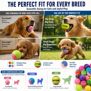 Custom Printing Modern Eco-Friendly Colorful Tennis <strong>Ball</strong> for <strong>Dog</strong> Durable Rubber Pet Chew Toy for Training and Playing - Product Image 4