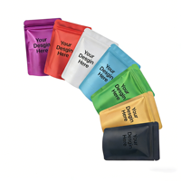 Sachets Doypack en LDPE épais, mats et colorés, avec fermeture éclair, sans fenêtre, de qualité alimentaire pour les feuilles de thé