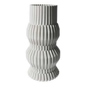 Vaso moderno a coste testurizzato per l'arredamento del soggiorno, vaso per fiori, complemento d'arredo per la casa, comodino della camera da letto, scrivania dell'ufficio - Product Image 2