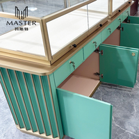Exhibidor de Joyería Resistente MASTER con Vitrina de Vidrio y Gabinete de Almacenamiento para Actividades de Promoción de Joyería