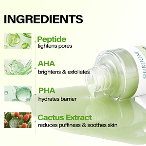 Suero Facial de Cactus para Exfoliación Suave, Rejuvenecimiento Facial, Refinamiento de Poros e Hidratación - Product Image 6