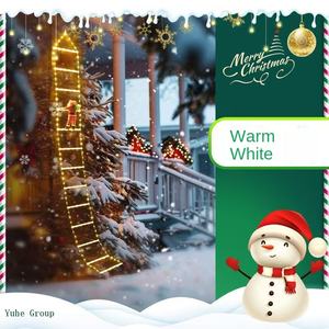 Luces Decorativas de Navidad para Jardín, Diseño de Papá Noel Subiendo una Escalera Colgante con Luces LED, Impermeables, para Exteriores, con Intensidad Regulable - Product Image 4