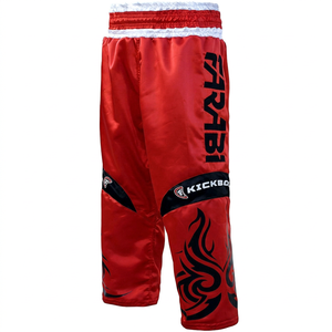 Pantalones de poliéster al por mayor, pantalones cortos de kickboxing para hombre, pantalones de entrenamiento de artes marciales, cintura elástica, logotipo personalizado, servicio OEM, MMA - Product Image 1