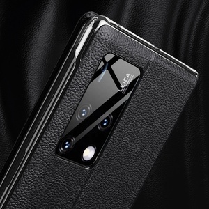 Étui de Téléphone Pliant avec Support pour <span class=keywords><strong>Huawei</strong></span> <span class=keywords><strong>Mate</strong></span> X2, Housse en Cuir Fine et Légère avec Fenêtre Intelligente - Product Image 4