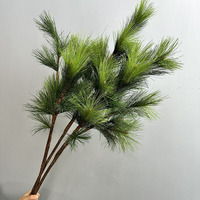 Juego de 15 Ramas de Pino Simuladas de 120 cm de Altura, Decoración de Paisaje Interior/Exterior, Planta Artificial de Pino