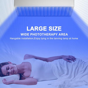 Lámpara de Bronceado con Luz Azul de 460nm y 225 LED, Panel de 15W/45W con Máscara Protectora para los Ojos y Gancho para Uso en Casa y Salón - Product Image 3