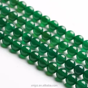 Certified Chengshi Jewelry Green Agate Loose Beads Round Beads Semi Finished Fashion Jewelry Diy Accessories Agate Jewelry