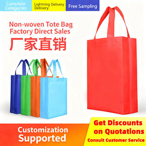 שקיות בד לא ארוג בסיטונאות במלאי, שקיות נשיאה אקולוגיות הניתנות להתאמה אישית, שקיות קניות לקידום מכירות מעובות ומצופות - Product Image 4