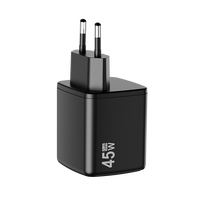 Pengisi daya dinding kabel dapat ditarik OEM pengisi daya Cepat Tipe C colokan EU GaN pengisi daya PD cepat untuk Samsung Galaxy S25 S24 S23 S22