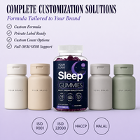 Gummies pour le sommeil en vrac, sans sucre, soin nocturne, approvisionnement OEM, 60 pièces