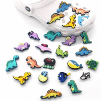 3D tridimensionnel goutte colle mignon dessin animé petite marie et requins PVC bouton décoration fabricants personnalisé