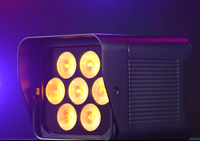 Projecteur LED sans fil à piles 7*20W, étanche IP65, portable, pour DJ, éclairage de scène, mariage, fête, événement