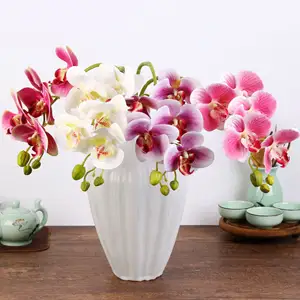 공장 도매 뜨거운 판매 인공 지점 다채로운 인공 보라색 phalaenopsis 난초 꽃