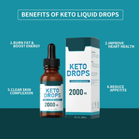 Produits coupe-faim : Gouttes Keto BHB Pures pour la combustion des graisses, favorisent la minceur, accélèrent la cétose, Gouttes KetoDiet, Vitamines