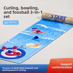 Cross-border Desktop Ice Hockey Indoor Puzzle <strong>Tabletop</strong> Game Sports Stress-relief Toy <strong>Curling</strong> Ball Bowling Set Plastic Material - Product Image 5