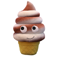 Greenmart Jouets en peluche personnalisés mignons en polyester et coton, animaux en peluche, oreillers en forme de nourriture (burger, frites), chien en peluche crème glacée, décoration de fête, sécurité