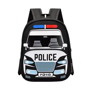 BEYOND Korean Unicorn Police Car Child Kids School Backpack,Anti theft Cute Kids Backpack School Bags For Boys Girls