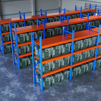 Scaffali Metallici Resistenti per Stoccaggio, Unità di Scaffalatura Multiuso per Fabbriche, Scaffale Regolabile per Magazzino