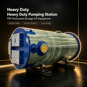 Station <span class=keywords><strong>de</strong></span> pompage préfabriquée intégrée, système <span class=keywords><strong>de</strong></span> levage des eaux usées à haute efficacité avec réservoir GRP pour usage municipal - Product Image 6