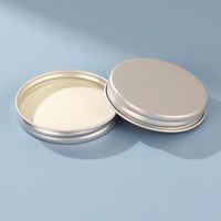 Bouchons à vis de bouteille 53mm 56mm 58mm, bouchon en aluminium argenté pour bocaux à crème