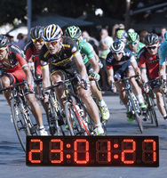YIZHI GO6T-12R simple face étanche 12 pouces 6 chiffres grand écran Marathon course chronométrage LED horloge pour extérieur course minuterie