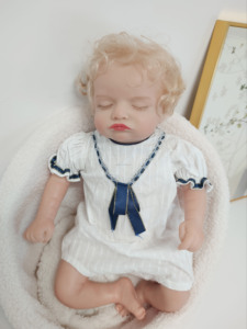 45CM déjà fini Reborn Rosalie poupée endormie nouveau-né cheveux peints à la main 3D peau peinte veines visibles cadeau de noël - Product Image 5