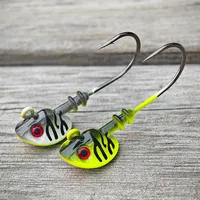 Kail Pancing Spinpoler Stand-Up Jig Head Hooks Mata 3D Tajam untuk Umpan Ikan Swimbait Shad Perlengkapan Memancing 4pcs/Pak