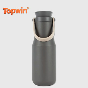 Thermos Water Bottle Double-Wall <b>Insulated</b> Stainless Steel with Silicone Handle Coffee Travle <b>Mug</b> Flask for Hot and Cold Drinks - Product Image 1