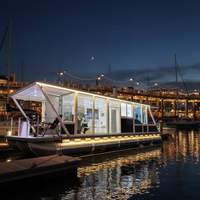 Casa Flotante de Aluminio de 36 pies, Removible, Personalizada para las Necesidades Diarias y de Entretenimiento