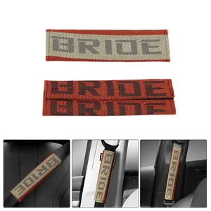 Almohadillas para cinturón de seguridad de coche estilo Jdm, 2 uds., almohadillas de tela para cinturón de seguridad de coche con logotipo de novia, cubierta de hombrera para cinturones de seguridad de coche - Product Image 6