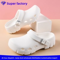 Chaussons et sandales d'été respirants à bout fermé pour femmes et hommes, antidérapants, à semelle souple en EVA, talon plat, pour couples, chaussures de bain