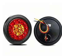 Nouvelles feux arrière de camion et de remorque 12V-24V à 16 LED, en aluminium et PC de haute qualité, avec fonctions de brouillard, stop, frein et marche arrière, ambre et rouge