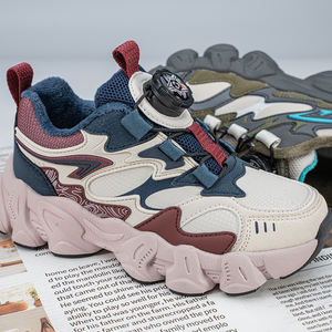 Mocasines grandes de malla para niños, fáciles de usar, zapatos de malla Flexible para niños, absorben la presión reductora de golpes, cierre de bucle de gancho de otoño, todo terreno - Product Image 3