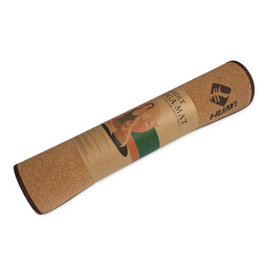 Huayi Organic Eco-Friendly Yogamatte Kork Yoga Mat Set 4mm Natural Rubber Cork TPE Custom Logo Eco-Friendly Tapis Mat De Yoga - Product Image 6